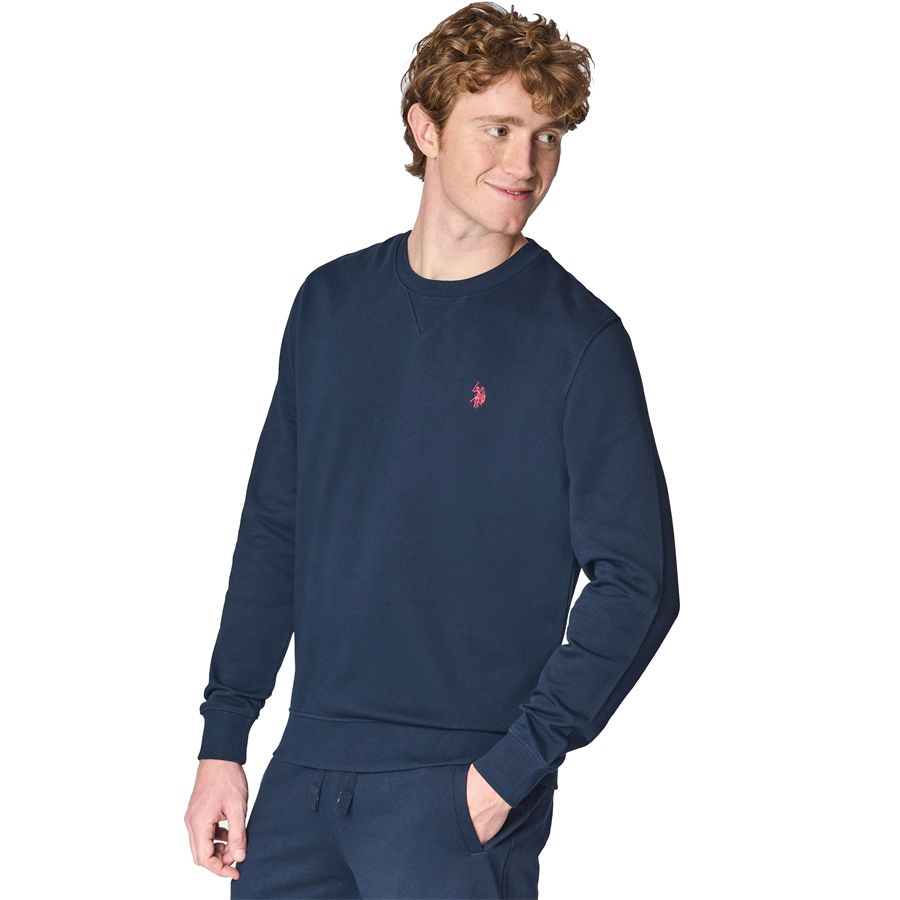 Max Felpa girocollo da uomo in cotone con logo U.S. Polo Assn | US43187006177